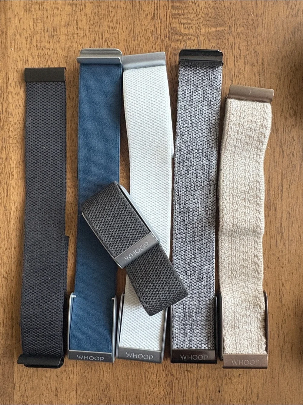 Fabric Wristband Bundle in Black, Navy, Light Gray, Heather Gray & Beige